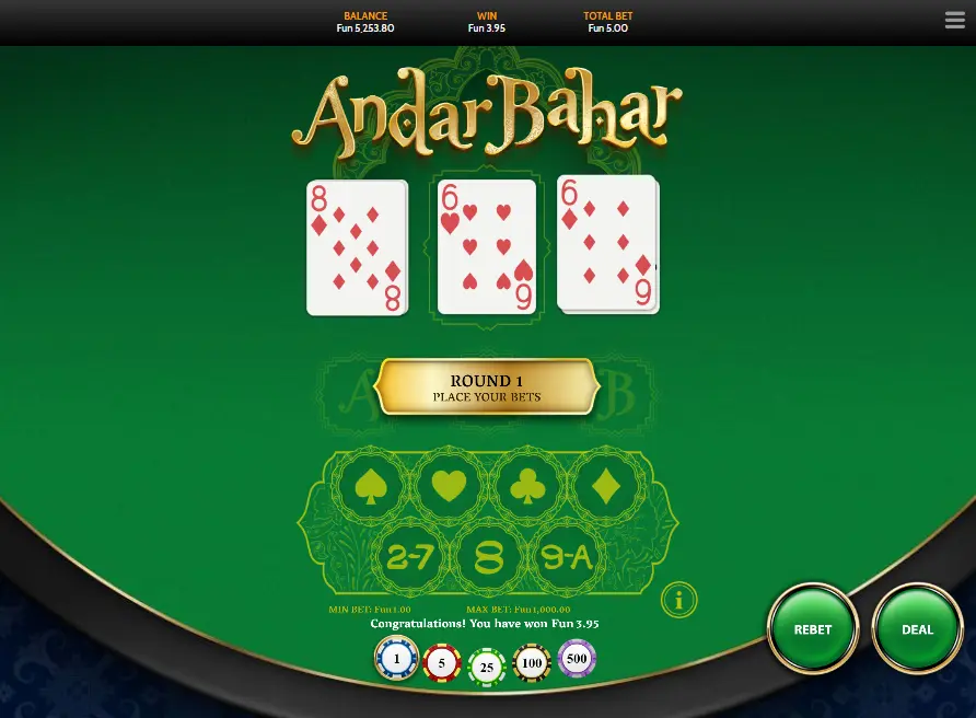 Advantages of Andar Bahar game worth mentioning